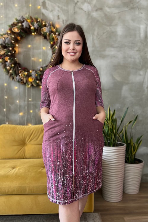 Халат Женский 8199 НТ бордо Халат Женский 8199 НТ бордо