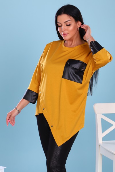 Женская туника 31607 НТ горчичный