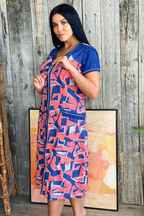 Халат Женский 1275 НТ коралл джинс Халат Женский 1275 НТ коралл джинс