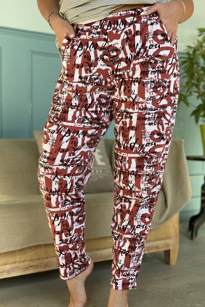Женские брюки 8163 НТ буквы