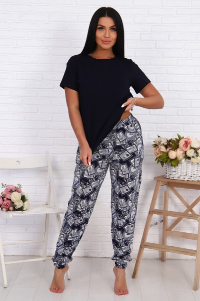 Женский костюм с брюками 36554 НТ серый