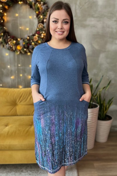 Женская туника 8196 НТ индиго