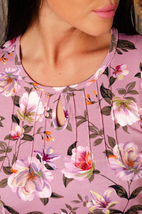 Женский джемпер Услада НТ брусника/цветы