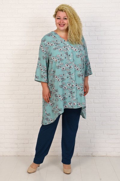 Туника Пуговка голубой ТГ-33-7 ВХ