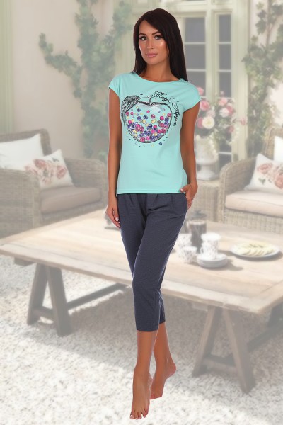 Женский костюм с бриджами Яблоко НТ ментол