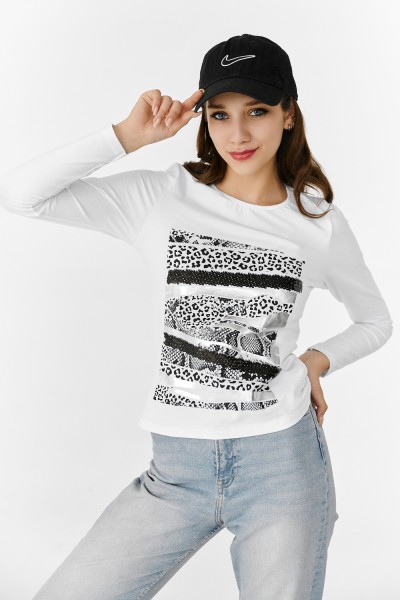 Женский лонгслив 7243 НТ белый