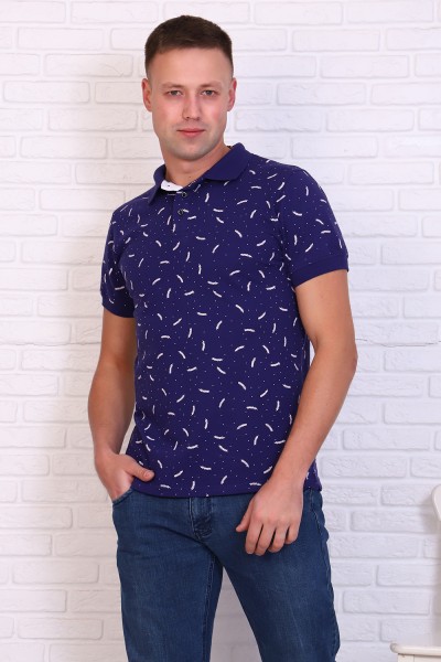 Мужская футболка 6787 НТ синий