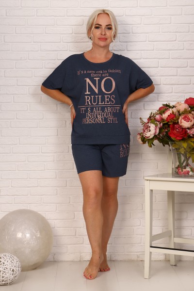 Женский костюм с шортами 12651 НТ антрацит