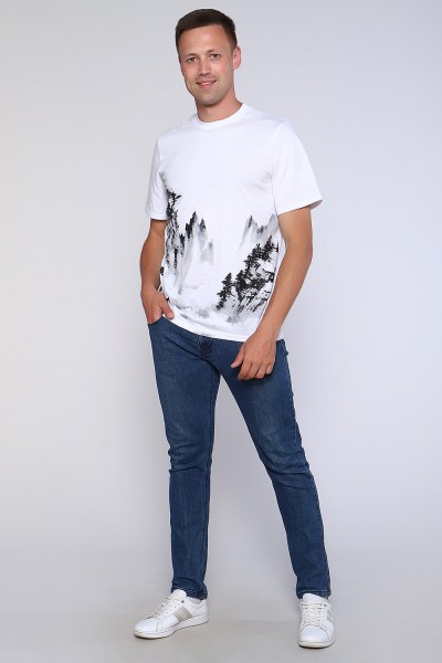 Мужская футболка 55061 НТ белый