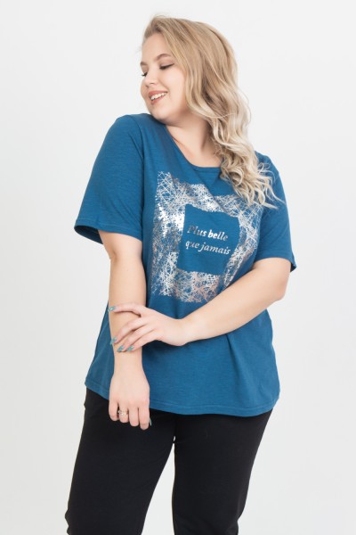 Женская футболка 24354 НТ индиго
