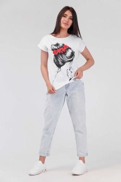 Женская футболка 24368 НТ белый