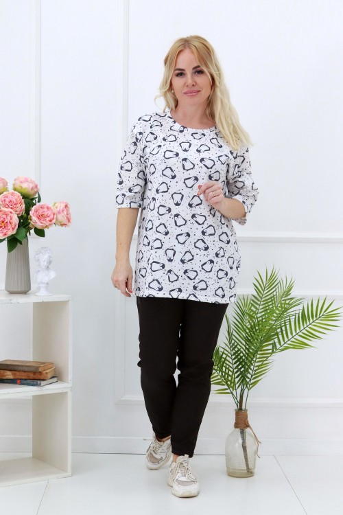 Женская футболка 30535 НТ молочный