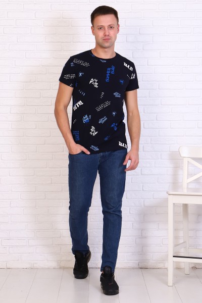 Мужская футболка 11193 НТ темно-синий