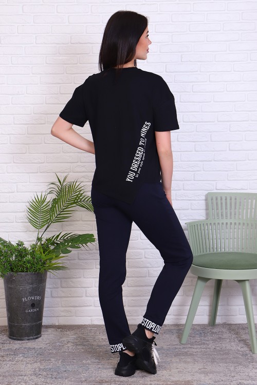 Женская футболка 31018 НТ черный