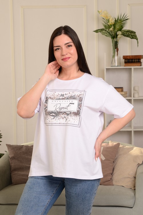 Женская футболка 32044 НТ белый