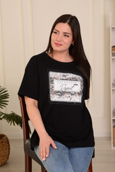 Женская футболка 32044 НТ черный