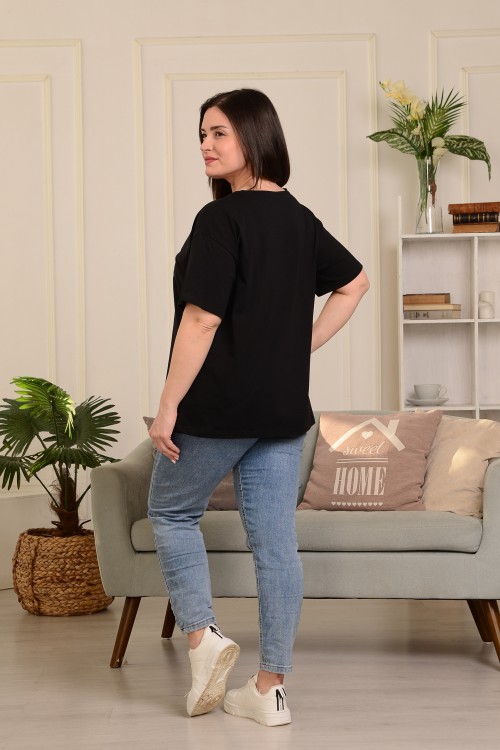 Женская футболка 32044 НТ черный