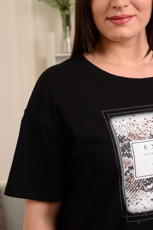 Женская футболка 32044 НТ черный