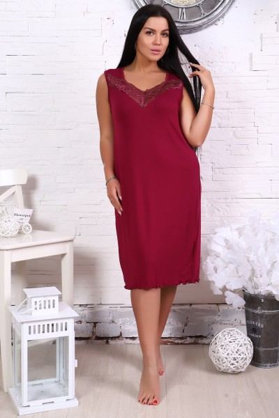 Женская ночная сорочка 25722 НТ вишневый Женская ночная сорочка 25722 НТ вишневый