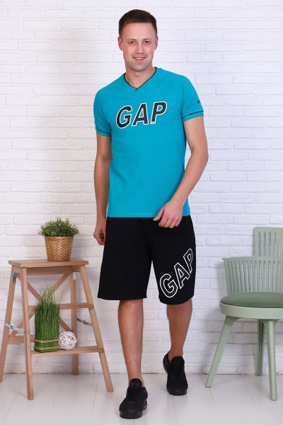 Мужская футболка 16619 НТ бирюза