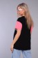 Женская футболка 57032 НТ черный+розовый