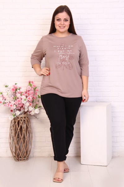 Женская футболка 6038 НТ бежевый