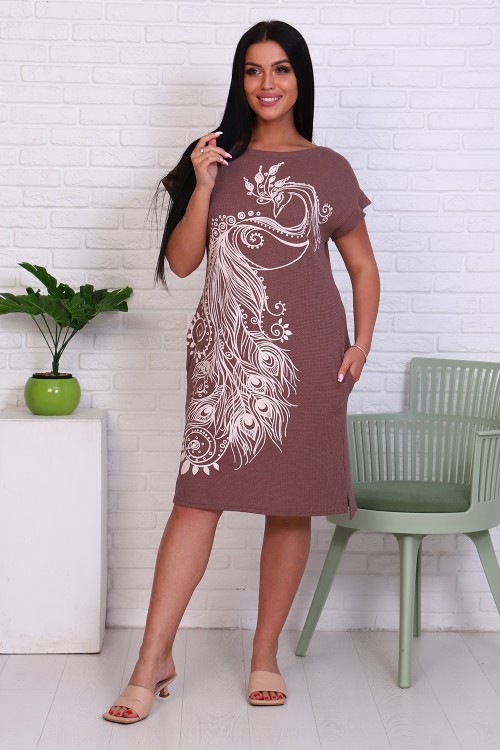 Женская туника 24870 НТ кофе Женская туника 24870 НТ кофе
