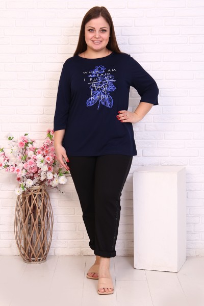 Женская футболка 6038 НТ темно-синий