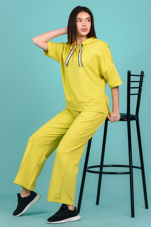Женский костюм с брюками 8150 НТ горчичный