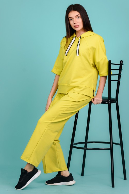 Женский костюм с брюками 8150 НТ горчичный