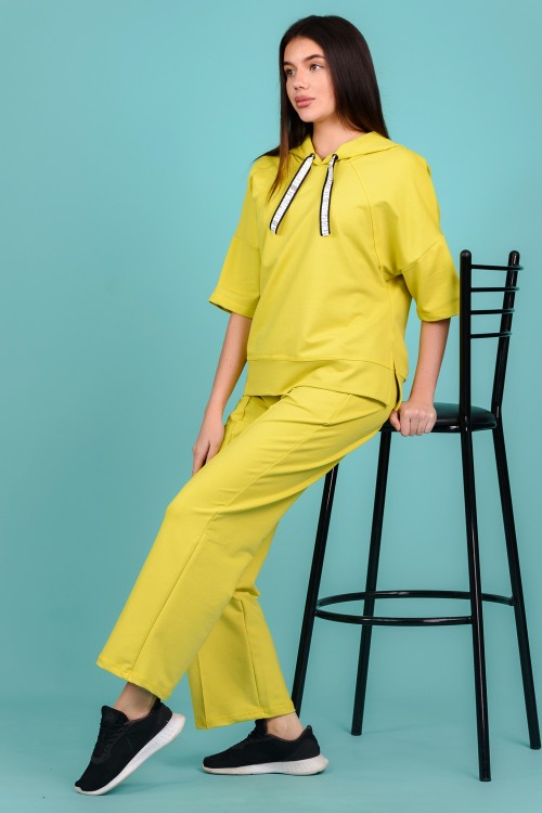 Женский костюм с брюками 8150 НТ горчичный