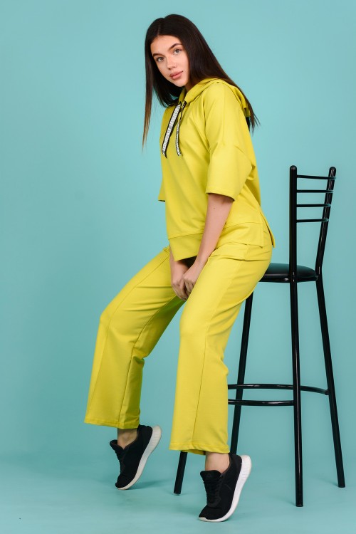 Женский костюм с брюками 8150 НТ горчичный