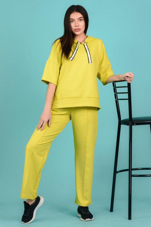 Женский костюм с брюками 8150 НТ горчичный