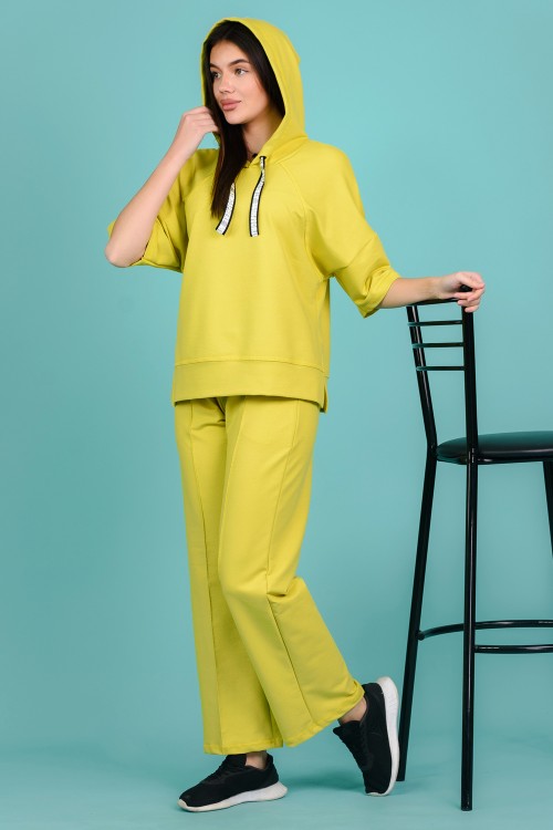 Женский костюм с брюками 8150 НТ горчичный