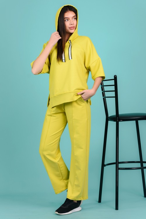 Женский костюм с брюками 8150 НТ горчичный