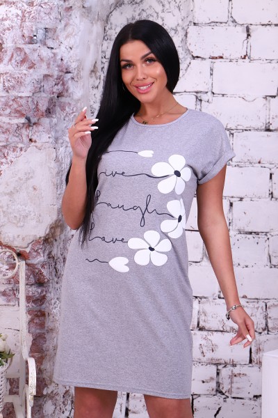 Женская туника 24878 НТ серый меланж Женская туника 24878 НТ серый меланж