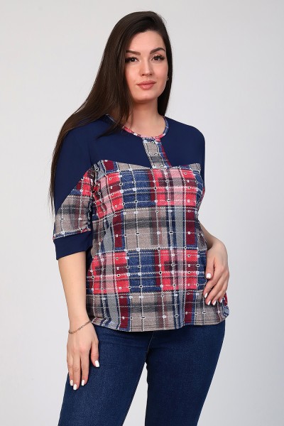 Женская туника 31521 НТ клетка