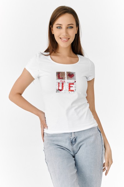 Женская футболка 7180 НТ белый