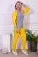 Женский костюм с брюками 24247 НТ желтый