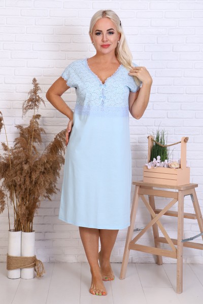 Женская ночная сорочка 42011 НТ голубой