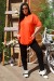 Женский костюм с брюками 8218 НТ оранжевый