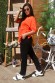 Женский костюм с брюками 8218 НТ оранжевый
