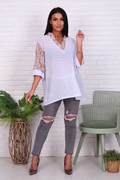 Женская туника 52166 НТ бежевый