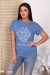 Женская футболка 24334 НТ голубой