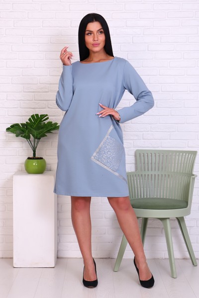 Платье женское 4486 НТ серо-голубой