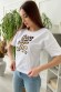 Женская футболка 8209 НТ белый+золото