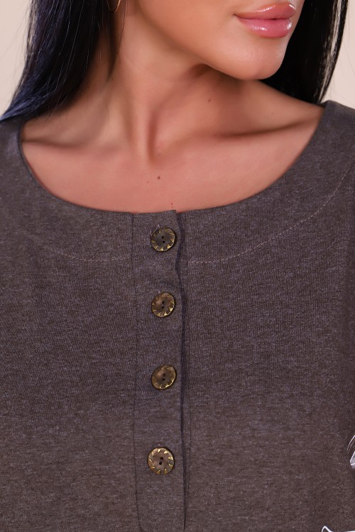 Женская туника 25698 НТ коричневый