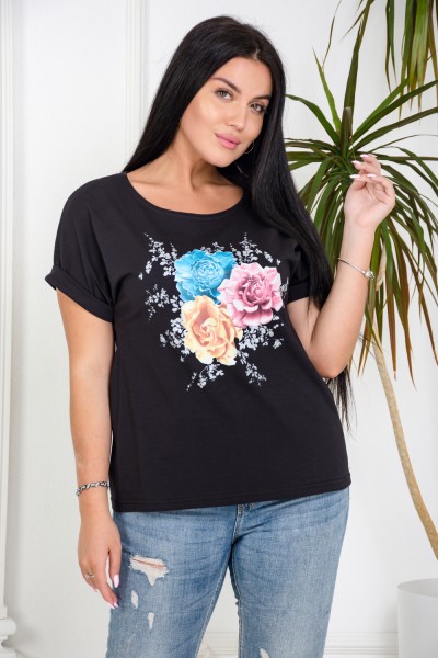 Женская футболка 4434 НТ черный