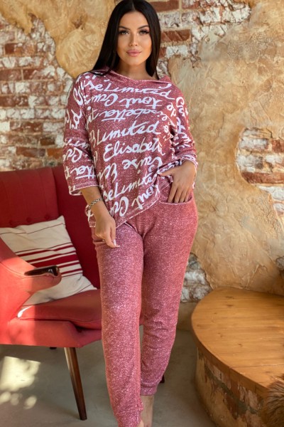 Женский костюм с брюками 9087 НТ терракот Женский костюм с брюками 9087 НТ терракот