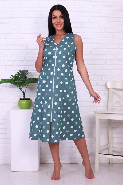 Халат Женский 6751 НТ зеленый горох